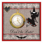 Don't be Late Alice Witch Halloween Party Invites