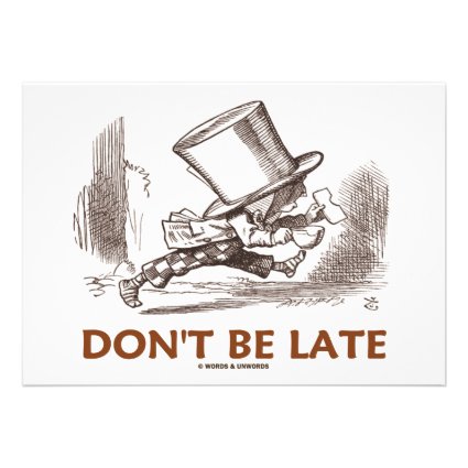 Don't Be Late (Mad Hatter Running) Announcement