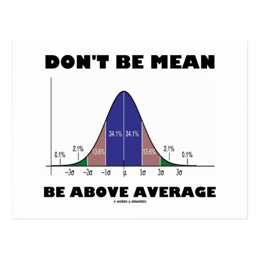 don-t-be-mean-be-above-average-statistics-humor-postcard-zazzle