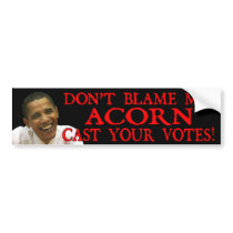 Dont Blame Me, ACORN Cast Your Votes! (Obama) Bumper Sticker