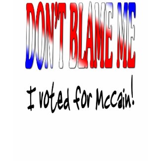 Don't Blame Me I Voted For McCain shirt