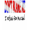 Don't Blame Me I Voted For McCain t-shirts