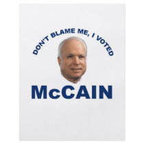 Don't Blame Me I Voted McCain Custom Flyer