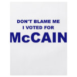 Don't Blame Me I Voted McCain Full Color Flyer