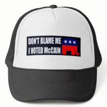 Don't Blame Me I Voted McCain Mesh Hat