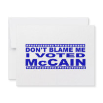 Don't Blame Me I Voted McCain Announcement
