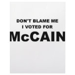 Don't Blame Me I Voted McCain Customized Letterhead
