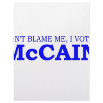Don't Blame Me I Voted McCain Letterhead Design
