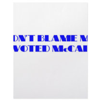 Don't Blame Me I Voted McCain Letterhead Template
