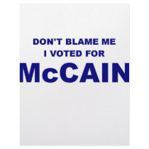 Don't Blame Me I Voted McCain Letterhead Template