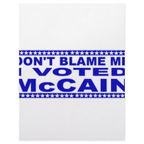 Don't Blame Me I Voted McCain Letterhead Design