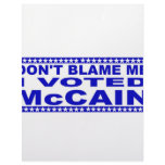 Don't Blame Me I Voted McCain Letterhead Design