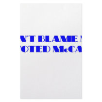 Don't Blame Me I Voted McCain Stationery