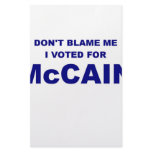 Don't Blame Me I Voted McCain Custom Stationery