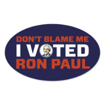 Dont Blame Me Ron Paul Sticker Set stickers