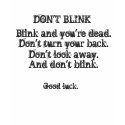 Don't Blink - Doctor Who t-shirts by beardecastro Don't Blink - Doctor Who t-shirts