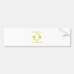 Don't Bother Me - I'm Buffering (yellow text) Bumper Sticker