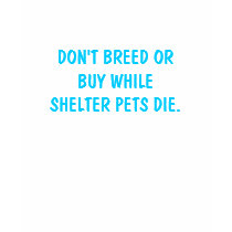 DON'T BREED OR BUY WHILE SHELTER PETS DIE. t-shirts