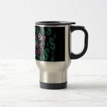 Don't Buy Stupid Stuff! on Black Mugs
