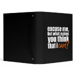 Don't Care (Orange) binders