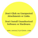 Don't Click! stickers