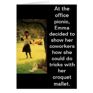 Don't Do Croquet Tricks at Office Parties card