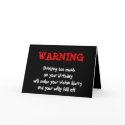Don't Drink Too Much card