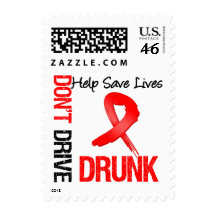 Don't Drive Drunk - Help Save Lives Stamps