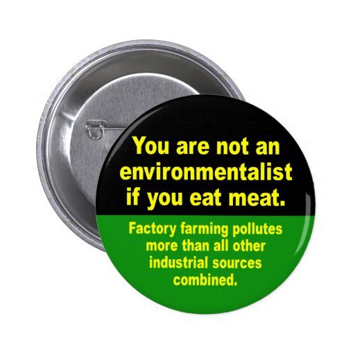 don't eat meat pinback button | Zazzle