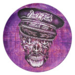 Don't F*** with me Nautical Skull Artwork. Party Plates