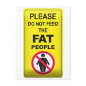 Don't Feed Fatty postcards by GreasyGrandma Don't Feed Fatty postcards