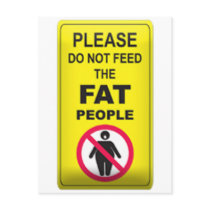 Don't Feed Fatty postcards by GreasyGrandma Don't Feed Fatty postcards