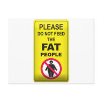 Don't Feed Fatty postcards by GreasyGrandma Don't Feed Fatty postcards