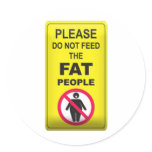 Don't Feed Fatty stickers
