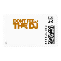 Don't Feed The DJ - Music Disc Jockey DJing vinyl Postage Stamps