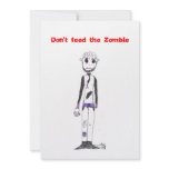 Don't feed the Zombie Personalized Invitation