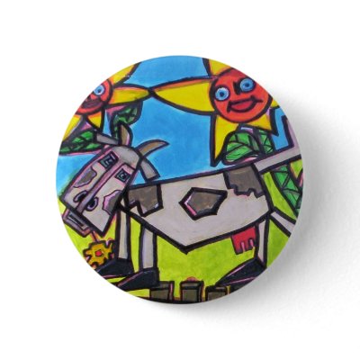 don't fence me in  Button by Kianmaartgallery