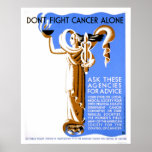 Don't Fight Cancer Alone 1938 WPA Print