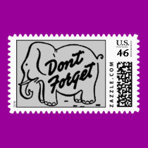 Dont Forget Elephant Postage stamps