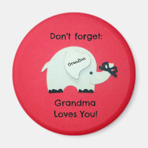 Don't forget: Grandma Loves You! Grandson Magnet