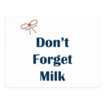 Don't Forget Milk Reminders Postcard