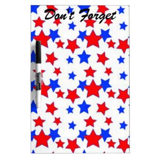 Don't Forget Patriotic Eraser Board Dry Erase Board