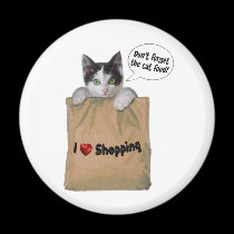 Don't forget the cat food! magnets