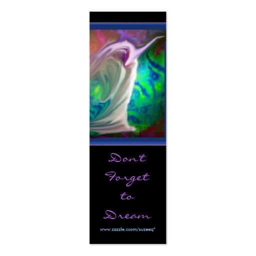 Don't forget to Dream v1 bookmark Business Card Templates (front side)