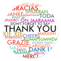 DON'T FORGET TO SAY THANK YOU stickers
