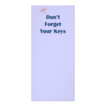 Don't Forget Your Keys Reminders Personalized Rack Card