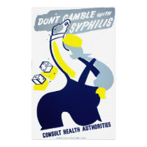 Don't Gamble With Syphilis Poster posters by retroz Don't Gamble With Syphilis Poster posters
