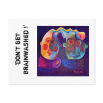 'don't get brainwashed !' post cards