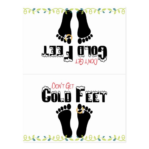 Don't Get Cold Feet Funny Socks Postcard | Zazzle