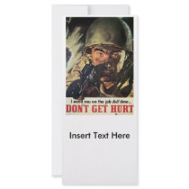 Don't Get Hurt World War 2 Custom Rack Card
